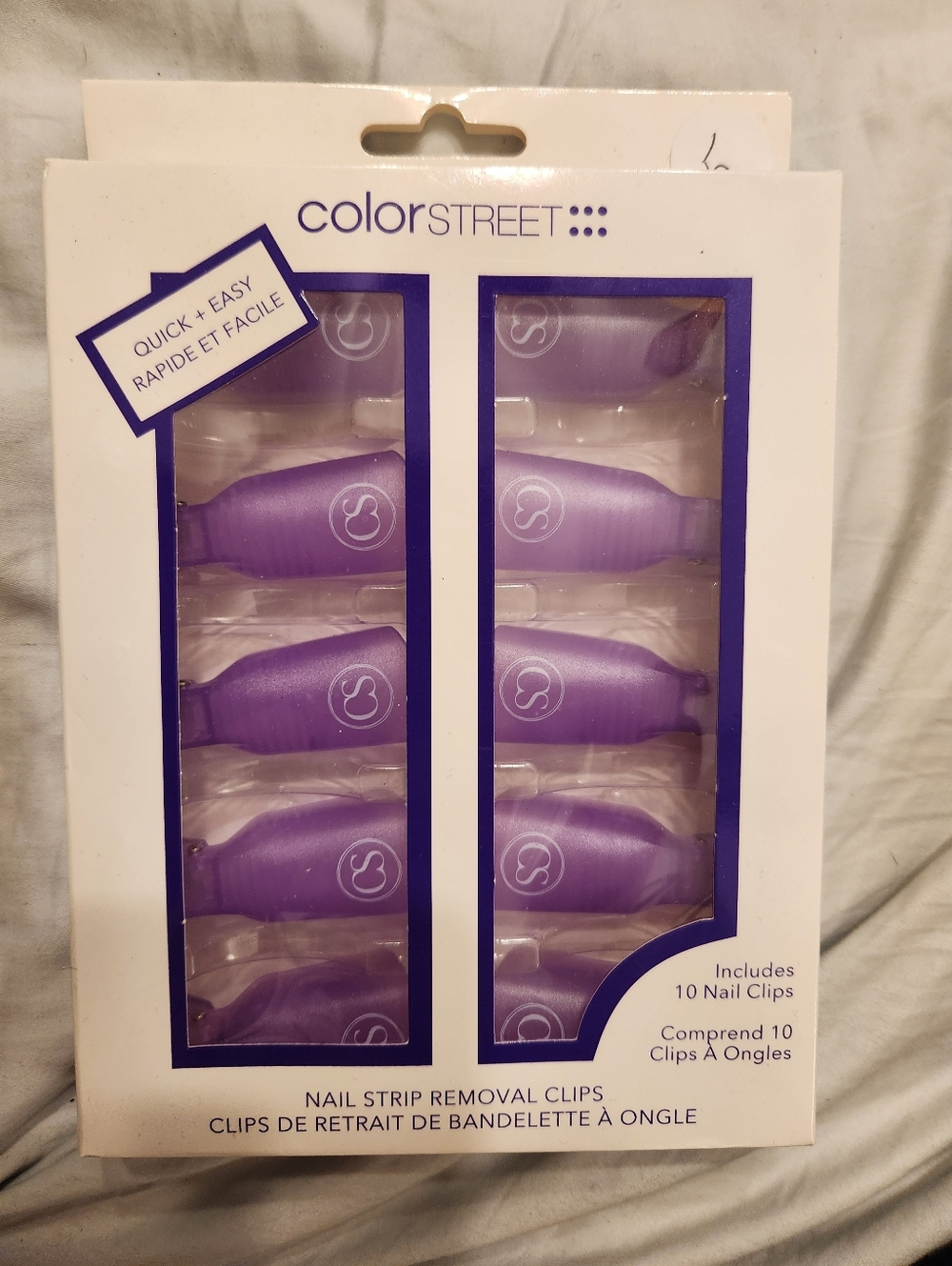 Color Street Purple Nail Strip Removal Clips - Pack of 10